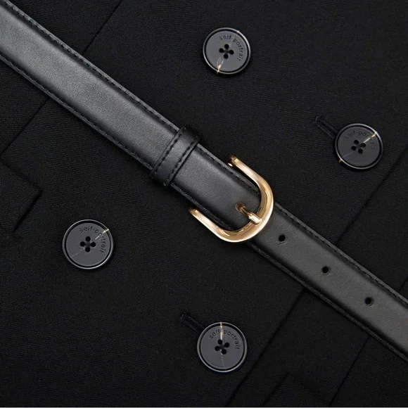 Self-Portrait Black Wool Double Breasted Jumpsuit - Picture 5 of 6